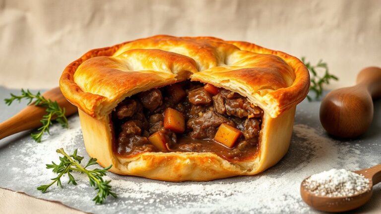 delicious homemade meat pie
