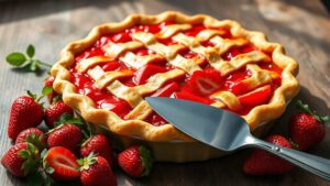 delicious homemade strawberry pie