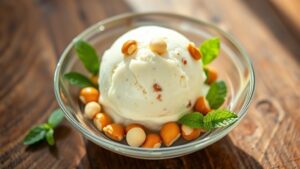 delicious macadamia nut ice cream