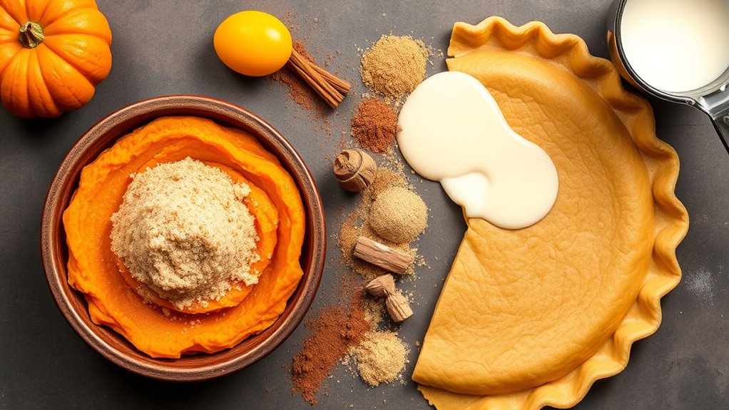 delicious pumpkin pie ingredients