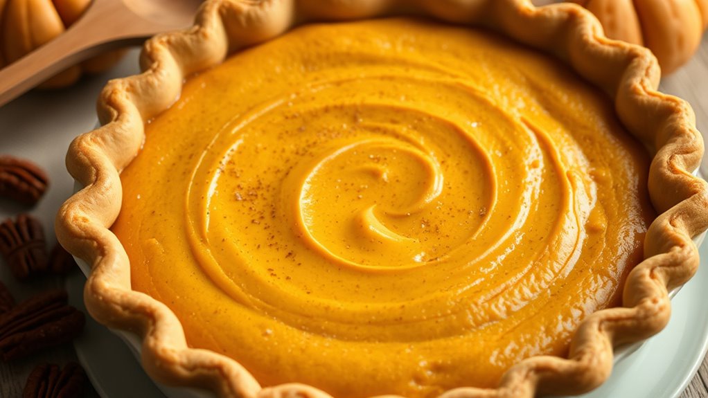 delightful pumpkin pie presentation