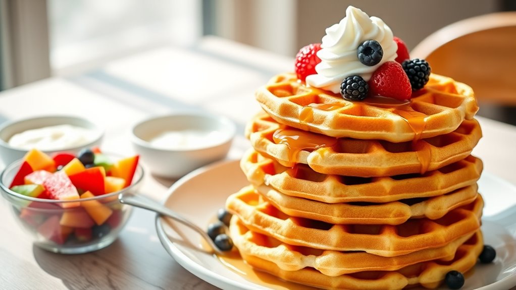 delightful waffle serving options