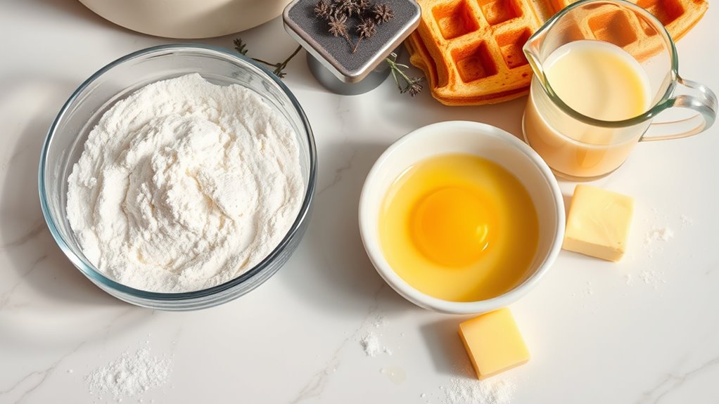 easy waffle ingredient list