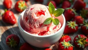 egg free strawberry ice cream