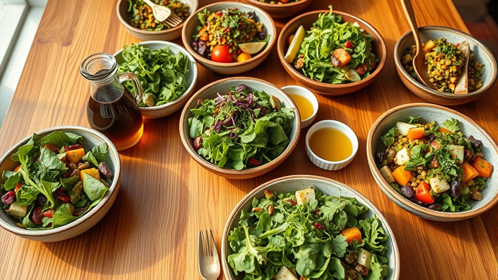elegant balanced salad presentation