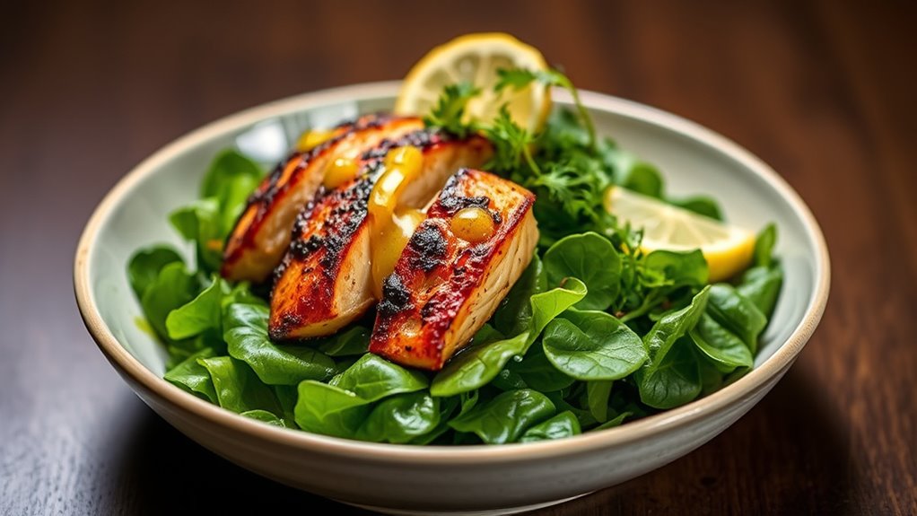 elegant chicken salad presentation