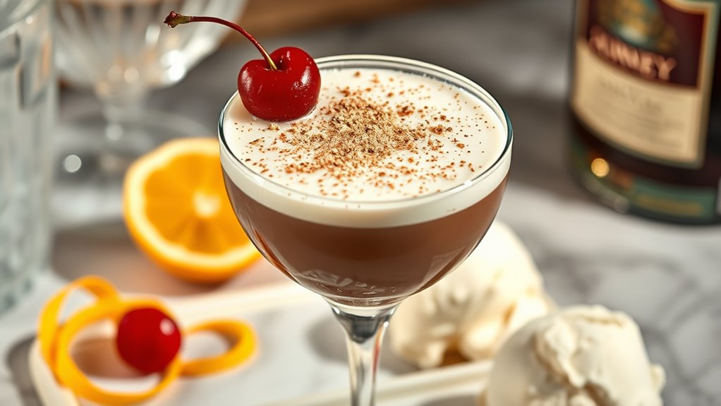 elegant chilled frothy presentation