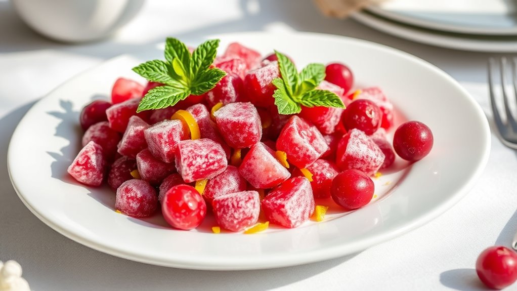 elegant cranberry salad presentation