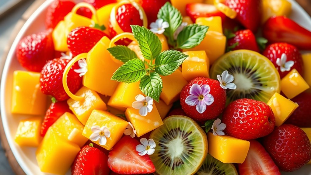 elegant fruit salad presentation