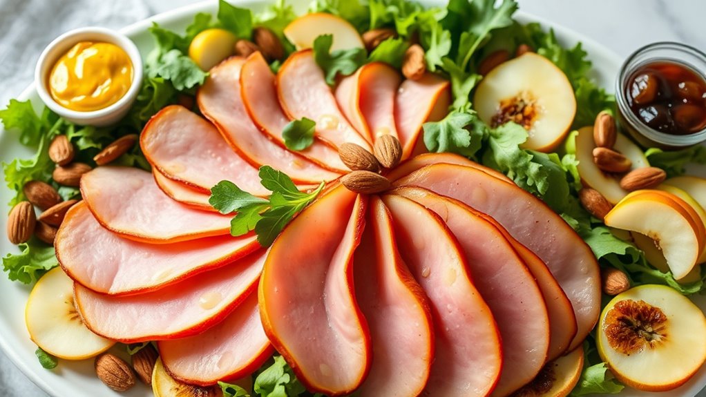elegant ham platter presentation