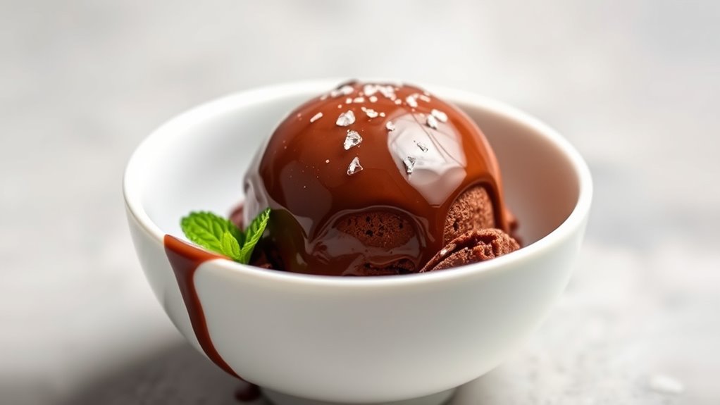elegant ice cream presentation