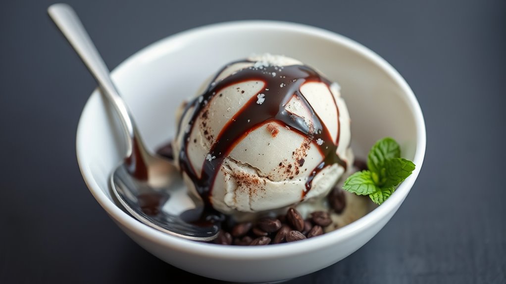 elegant ice cream presentation