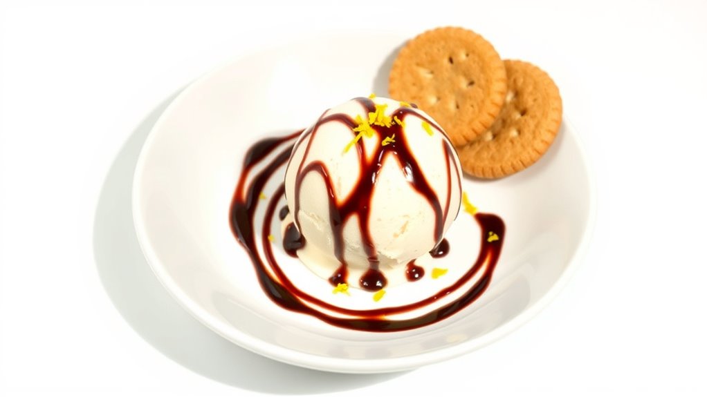 elegant ice cream presentation