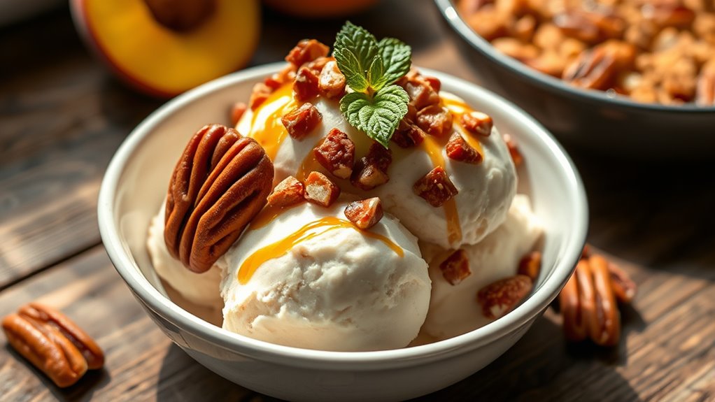 elegant ice cream presentation