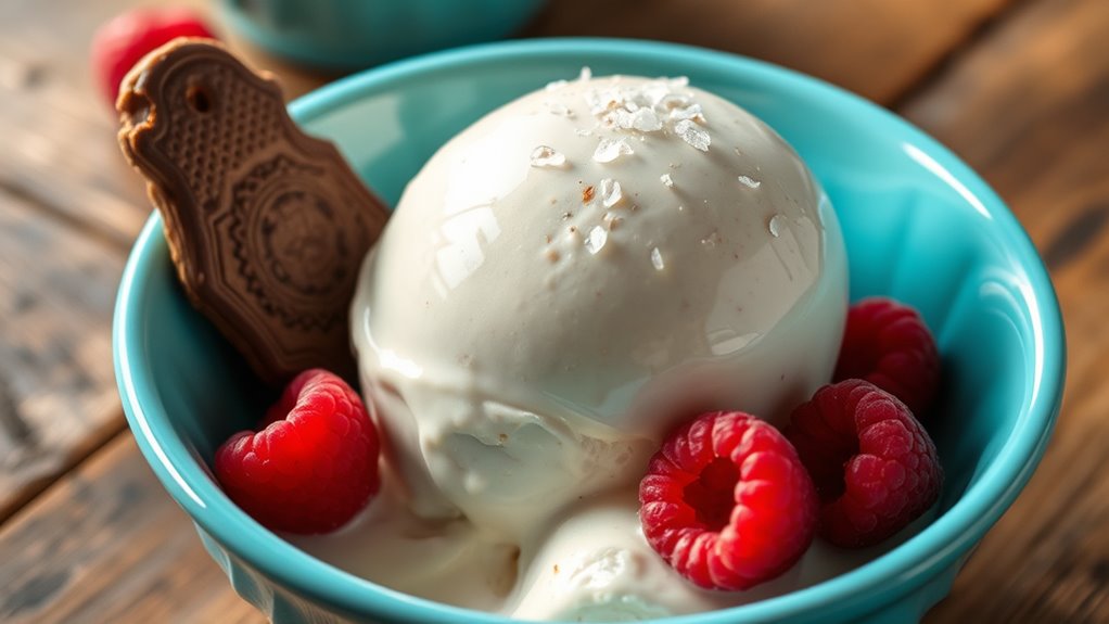 elegant ice cream presentation