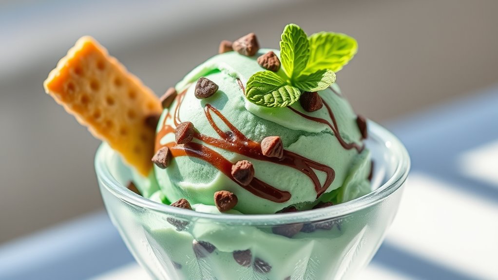elegant mint chocolate presentation