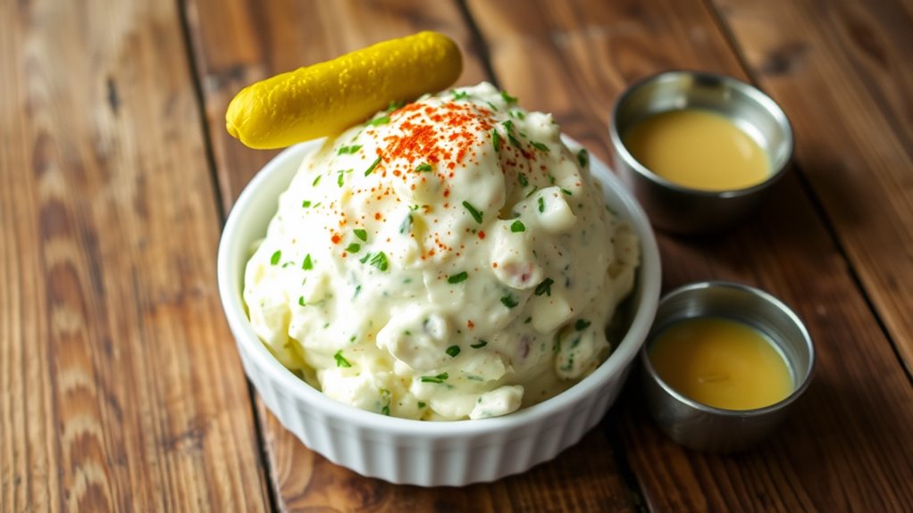 elegant potato salad presentation