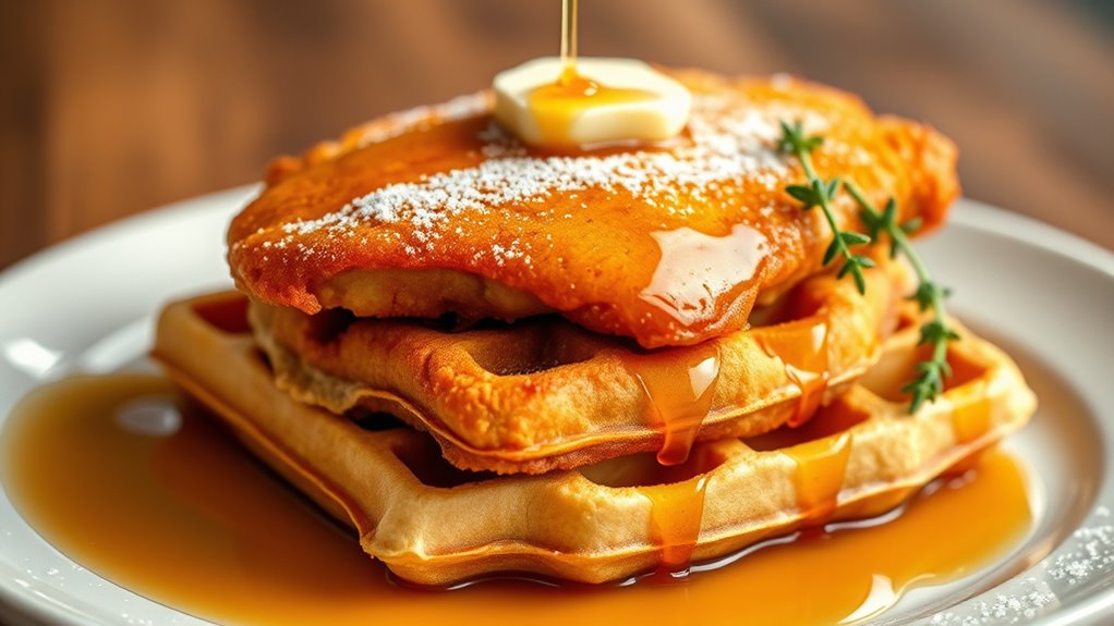 elevate chicken and waffles
