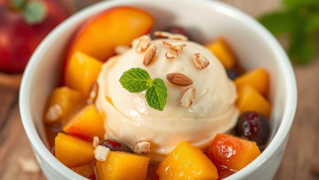 elevate peach ice cream