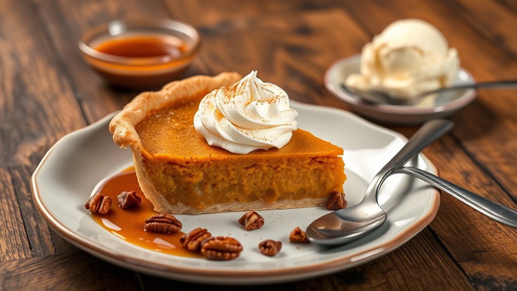 elevate pumpkin pie presentation