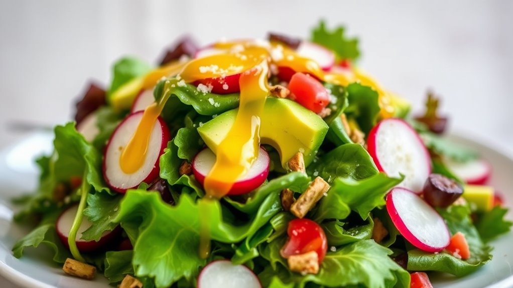 elevate salad presentation beautifully