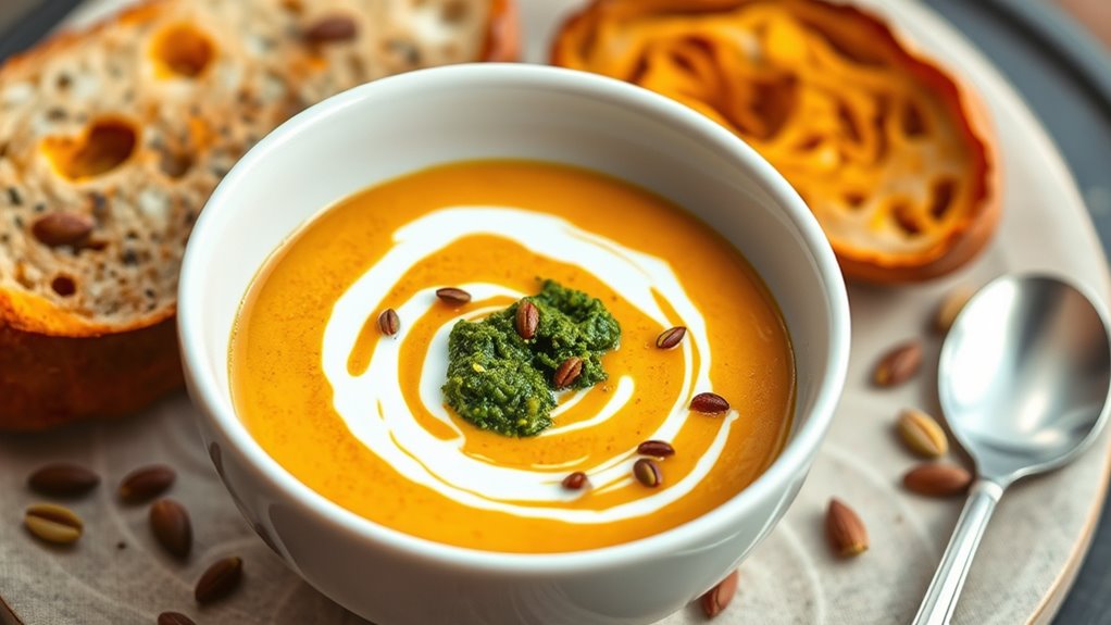 elevate soup presentation thoughtfully