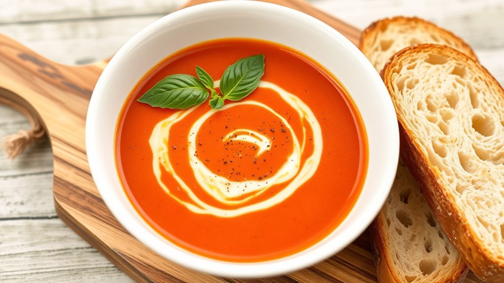 elevate tomato soup presentation