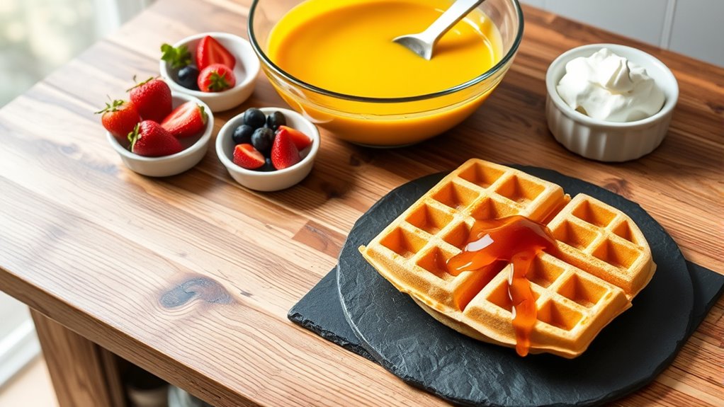 elevate waffle presentation creatively