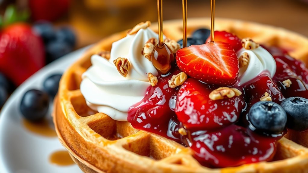 elevate waffle serving presentation