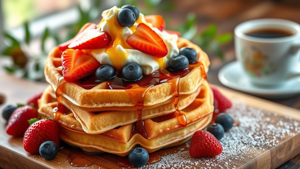elevate waffles with presentation