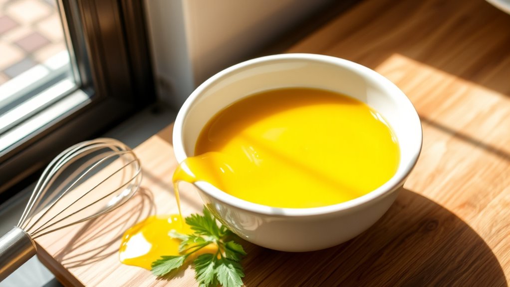 emulsify ingredients for dressings