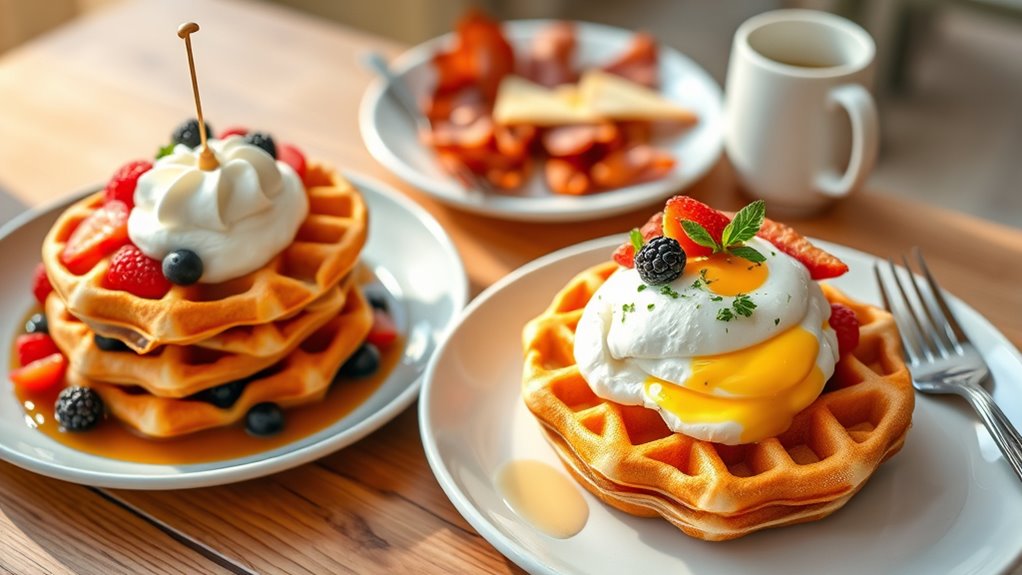 endless waffle serving creativity