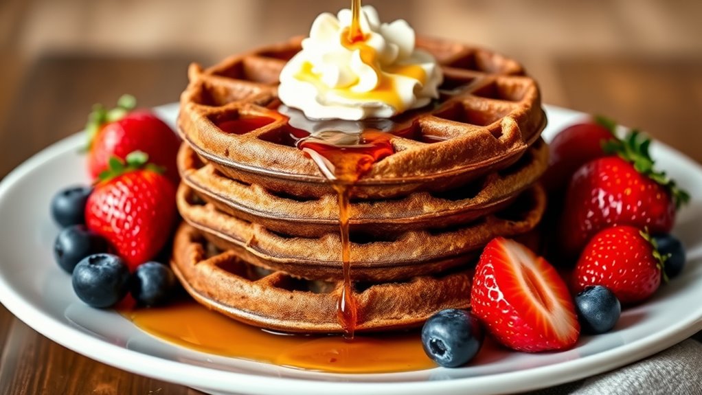 enhance chocolate waffles creatively