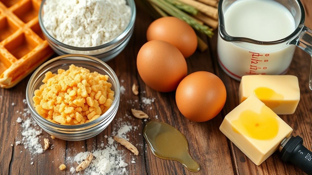 essential ingredients for waffles