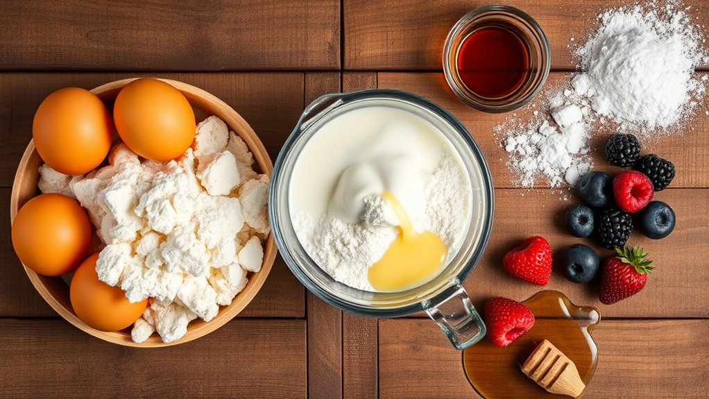 essential waffle batter ingredients