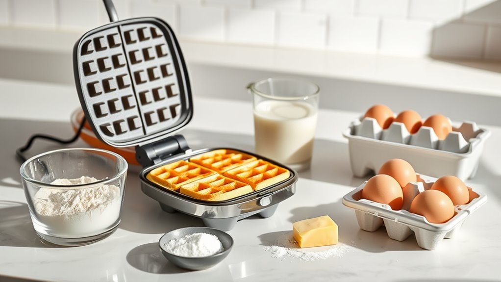 essential waffle recipe ingredients