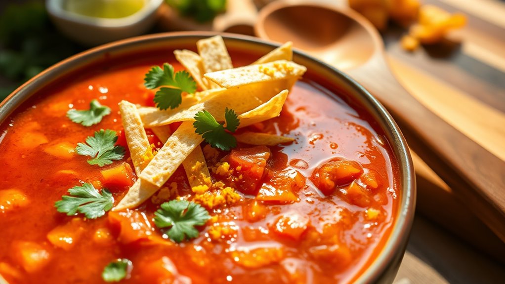 flavorful chicken tortilla soup