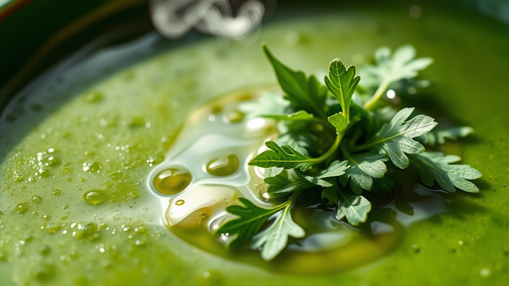 flavorful green soup technique