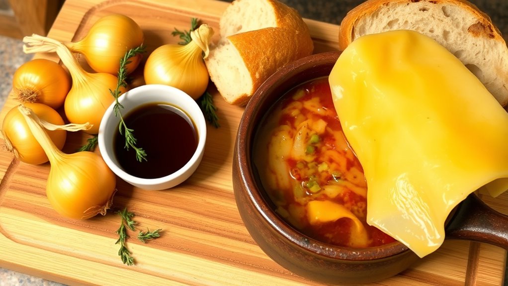 flavorful onion soup preparation