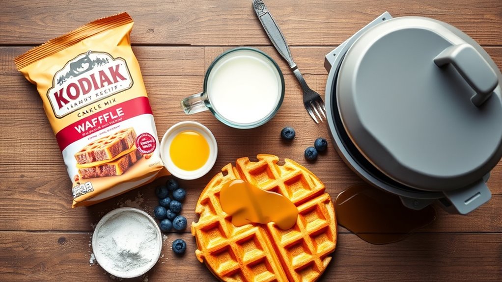 fluffy protein packed kodiak waffles