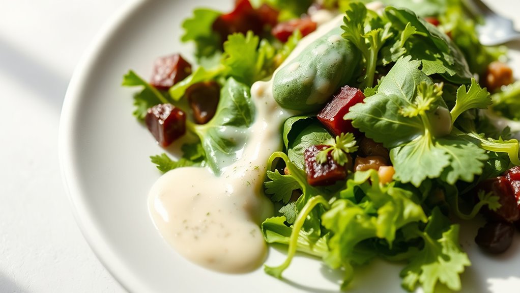 fresh balanced salad presentation