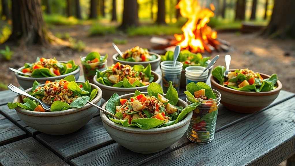 fresh customizable camping salad
