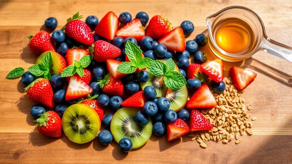 fresh fruit salad preparation
