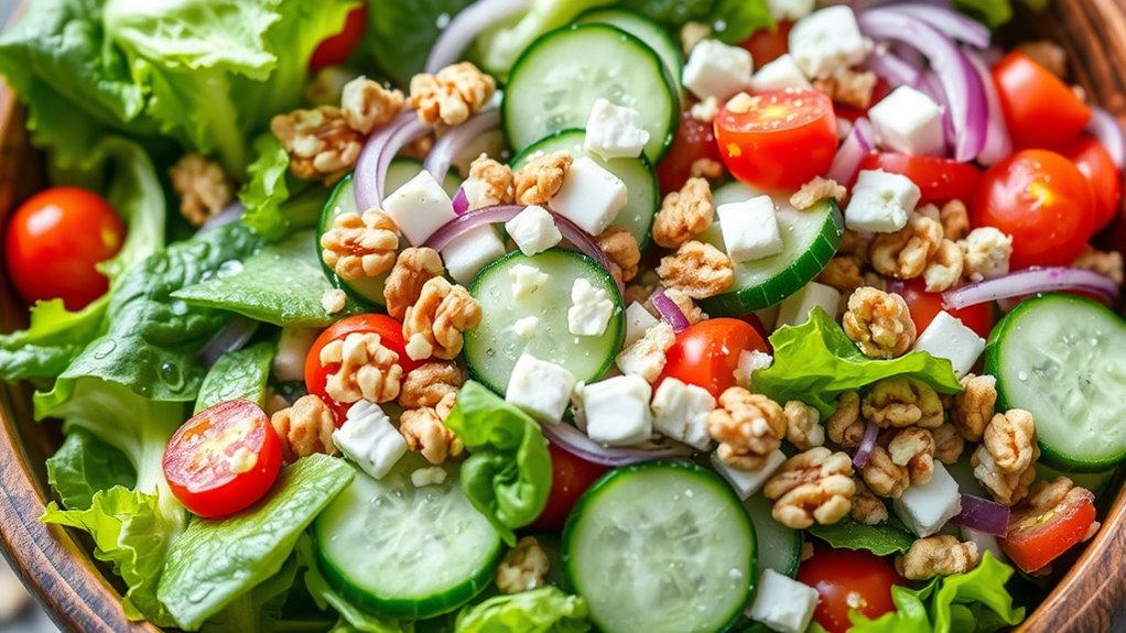 fresh green salad ingredients