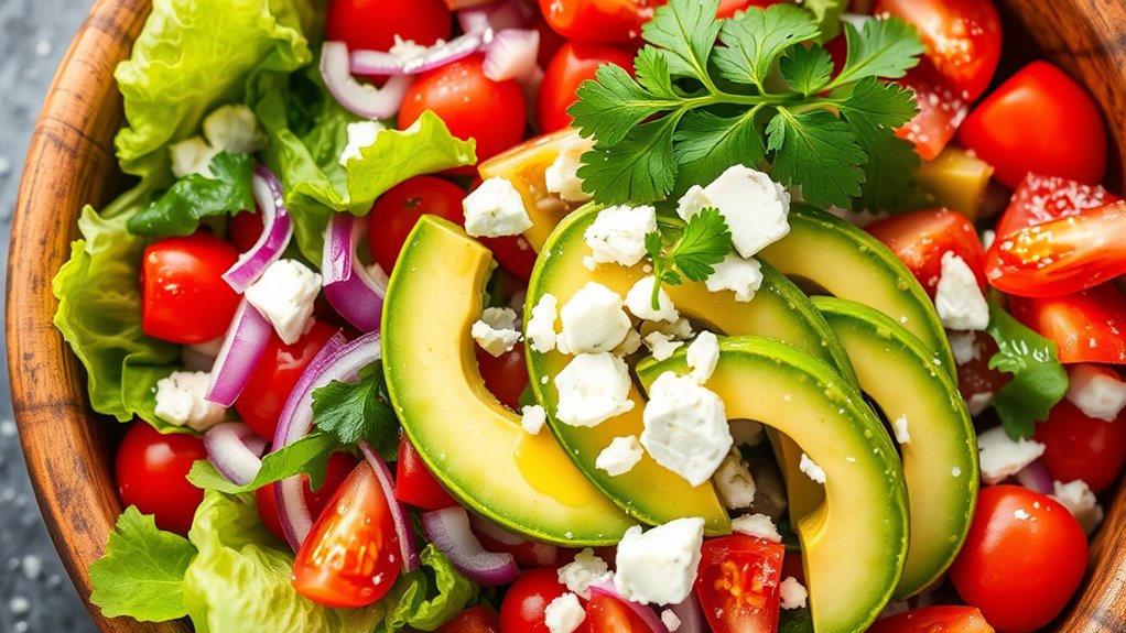 fresh ingredients for salad