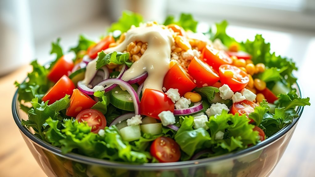 fresh salad ingredient quantities