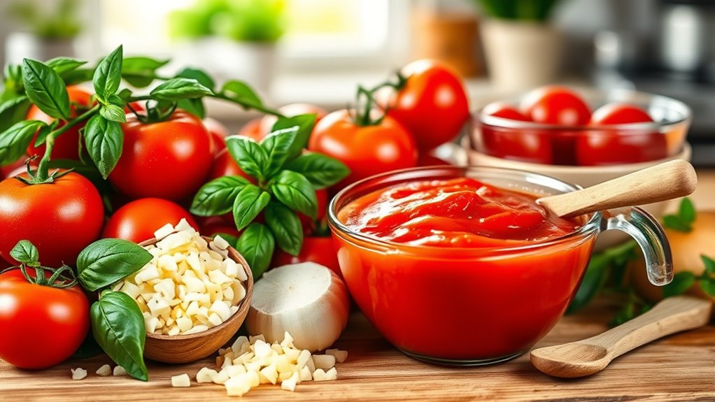 fresh tomatoes and spices