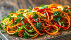 fresh vegetable julienne salad
