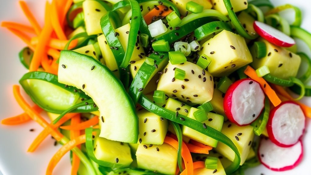 fresh veggie crab salad