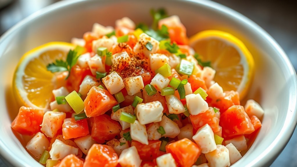 fresh vibrant crab salad